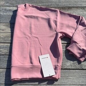 LULULEMON x Peloton Softstreme Perfectly Oversized Cropped Crew size 10 NWT pink